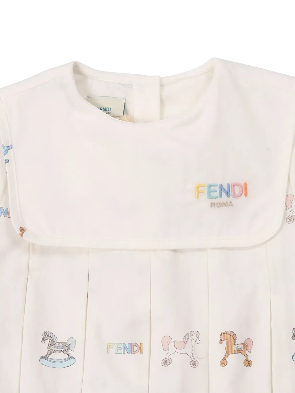 Fendi Kids Printed Snap-Button Babygrow Set