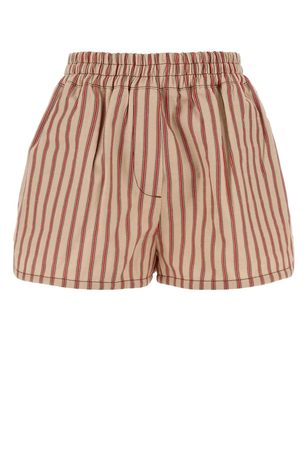 Fendi Striped Logo Patch Shorts