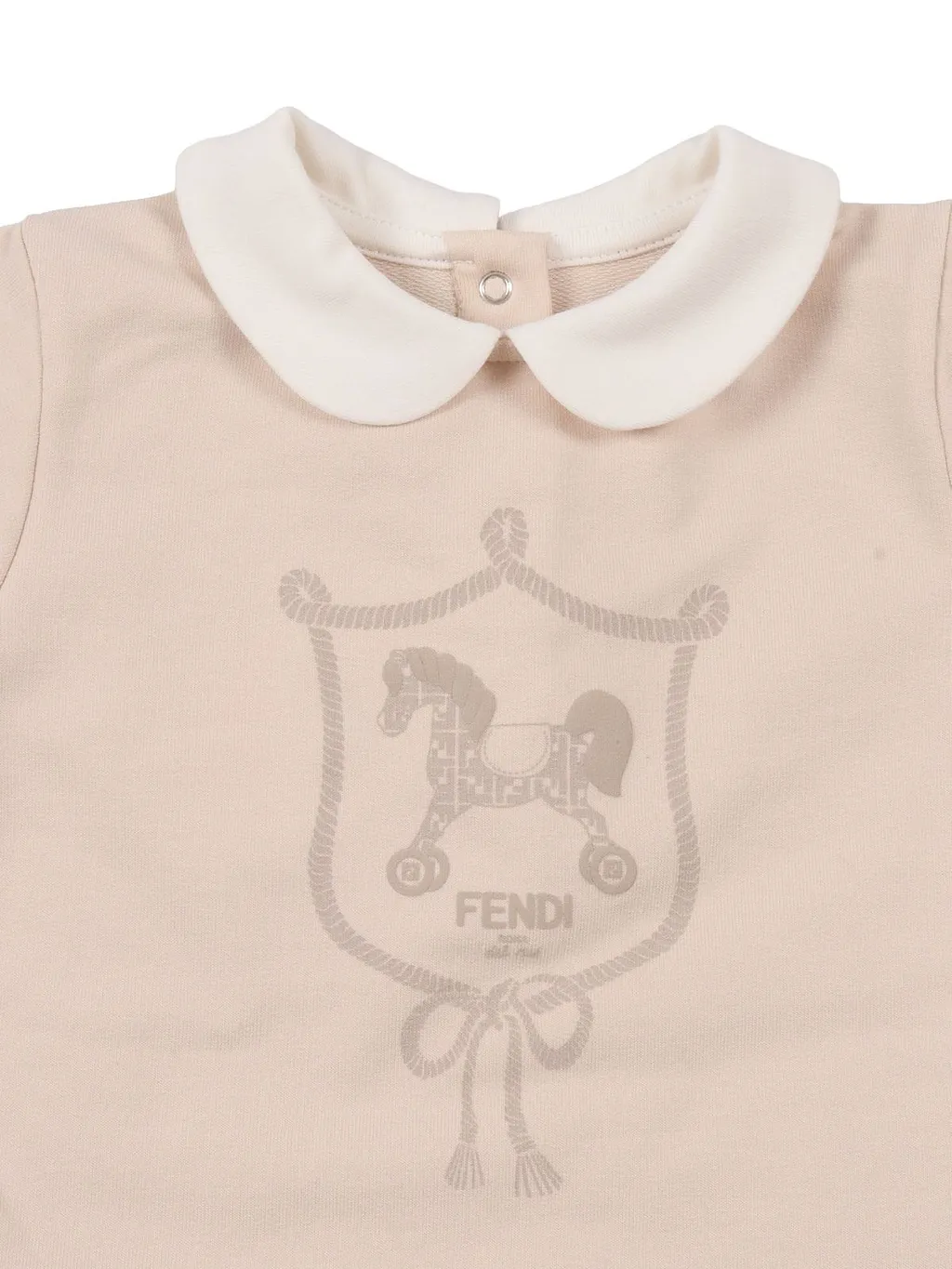 Fendi Kids Printed Sleepsuit Hat And Bib Set