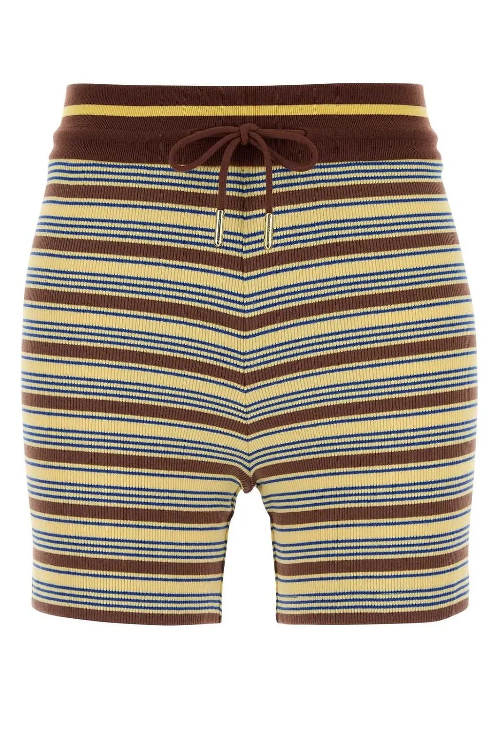 Fendi Striped Knitted Drawstring Shorts