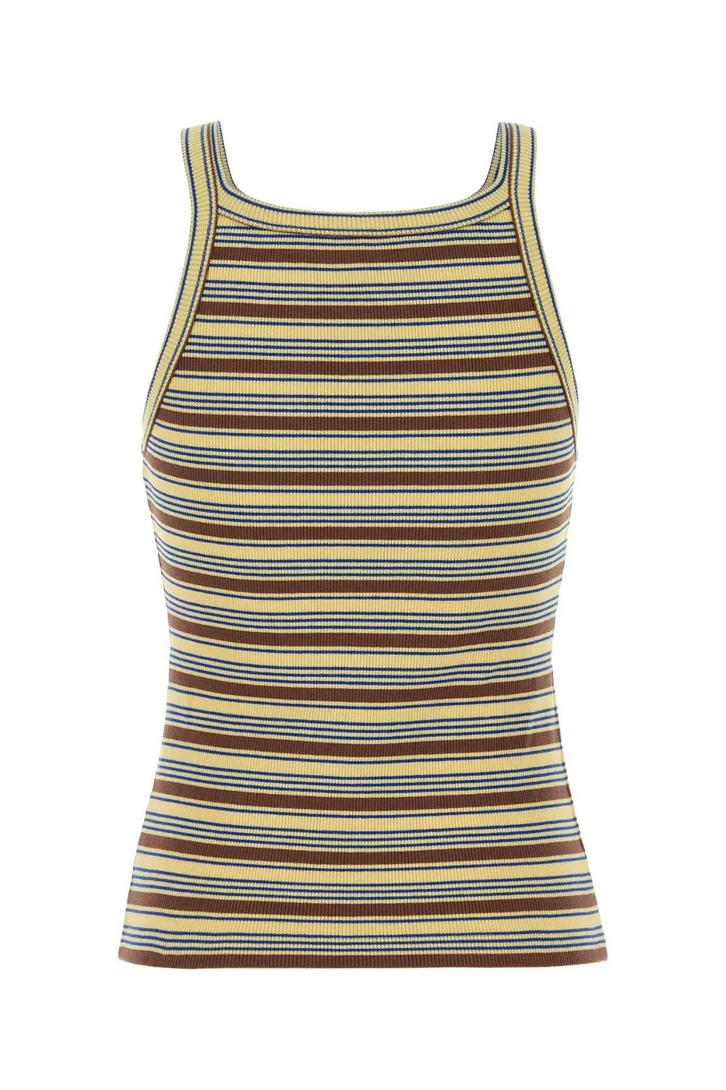 Fendi Striped Logo Patch Knitted Top