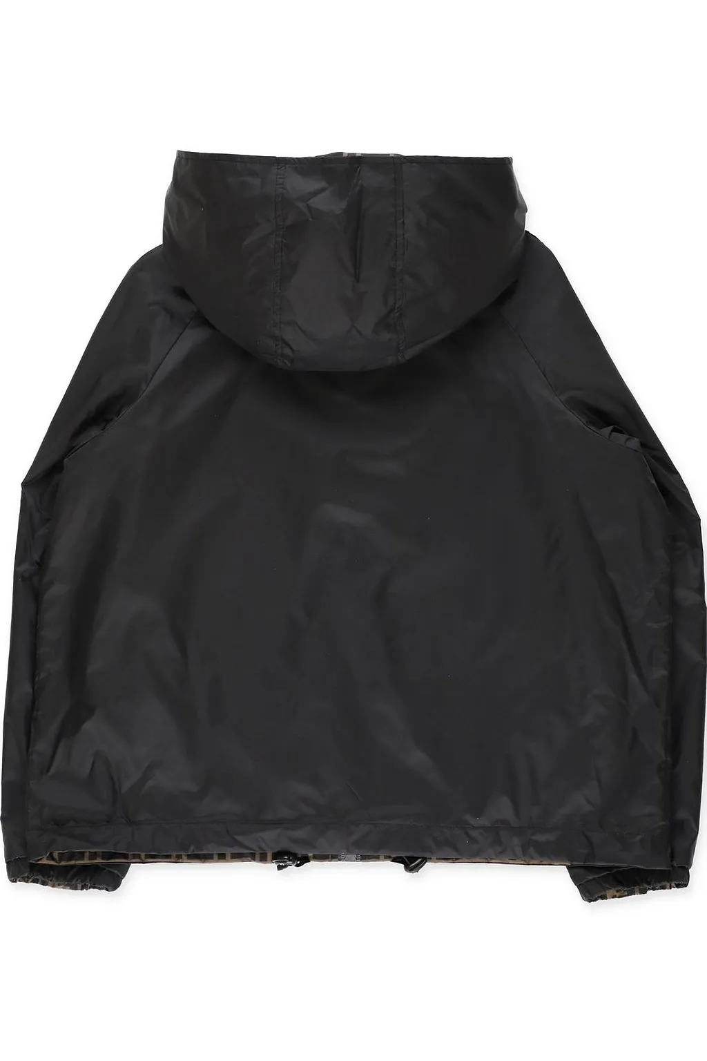 Fendi Kids Zip-Up Hooded Reversible Jacket