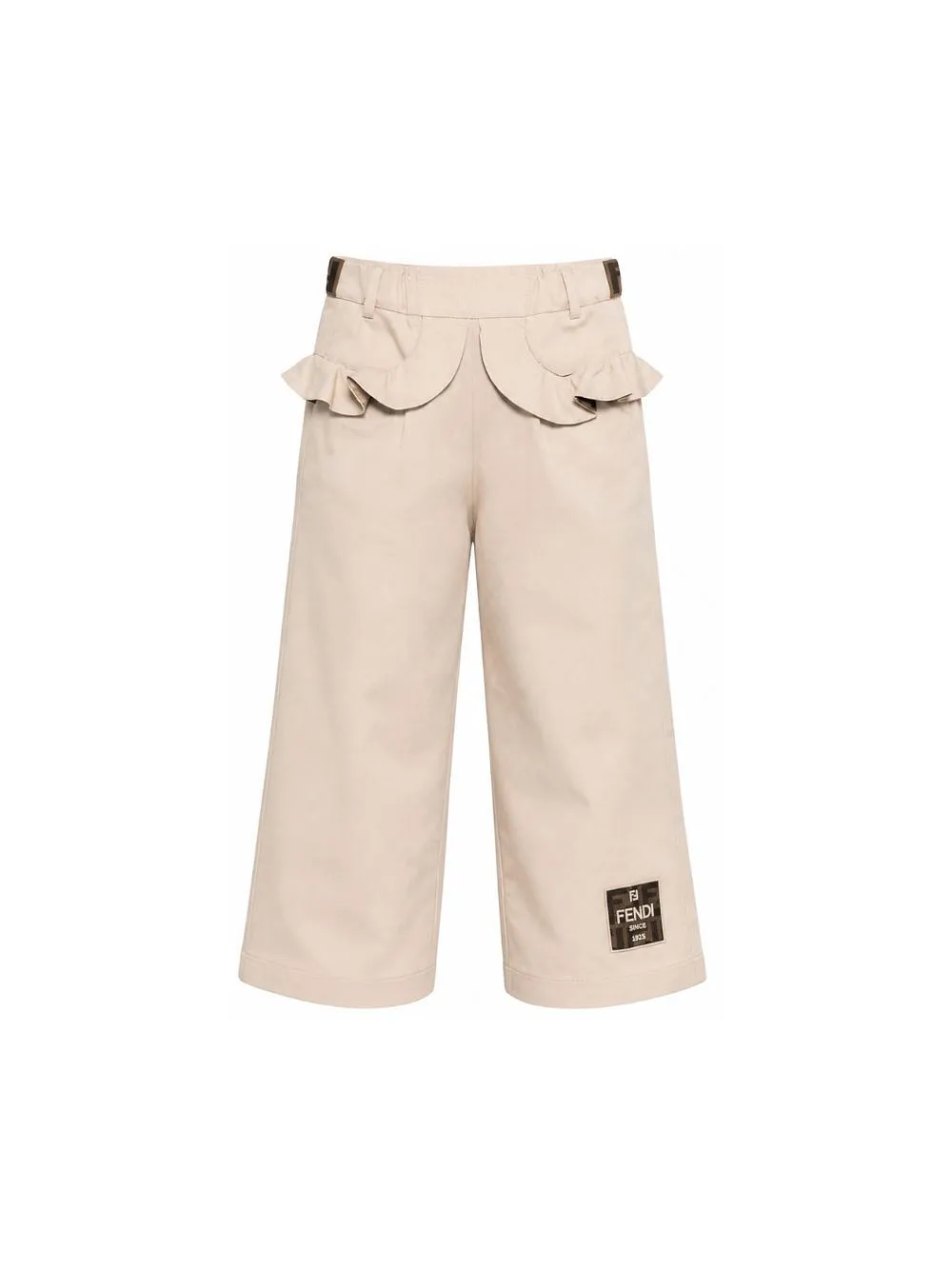 Fendi Kids Ruffled Wide Leg Pants