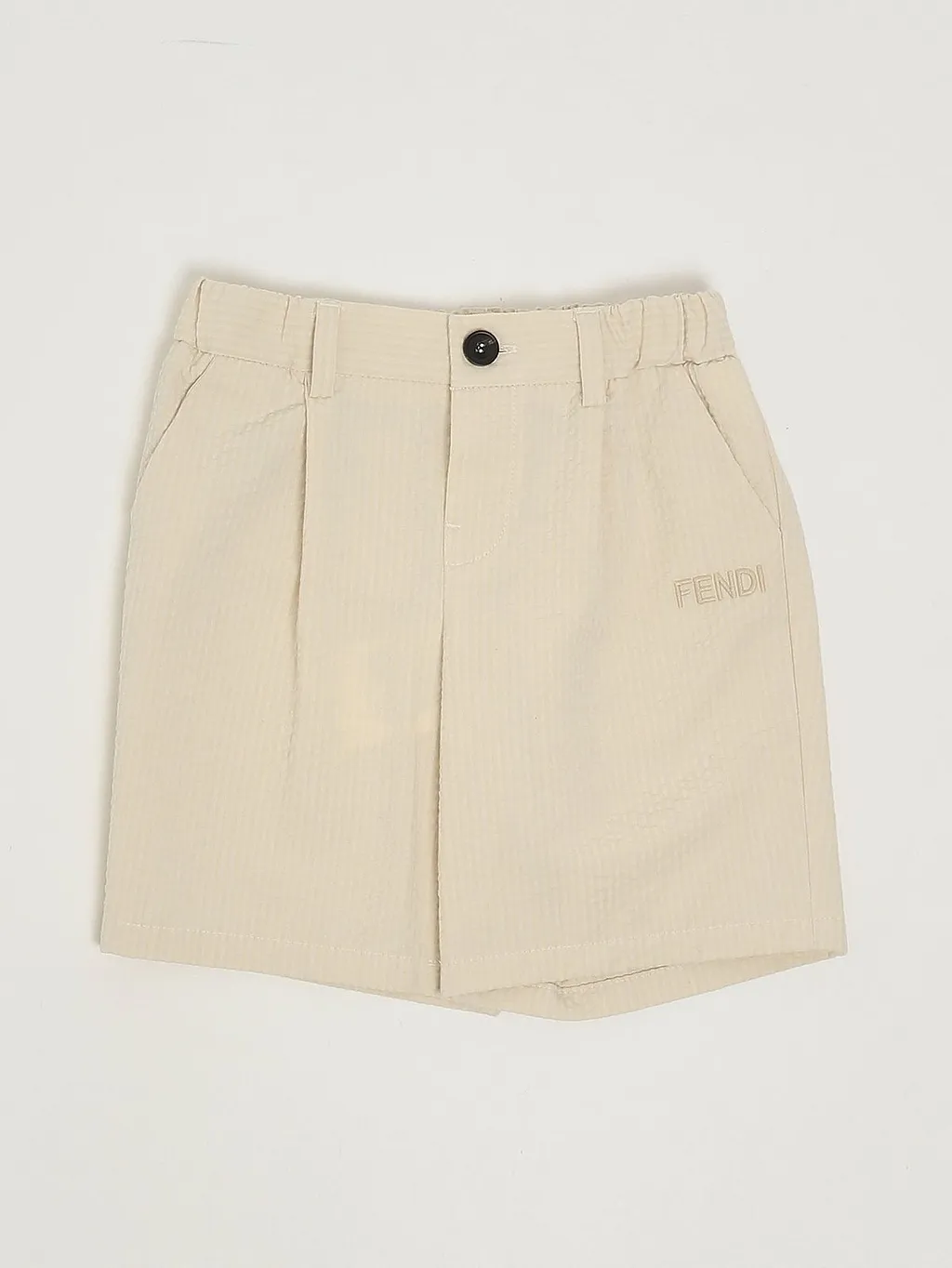 Fendi Kids Seersucker Logo Shorts