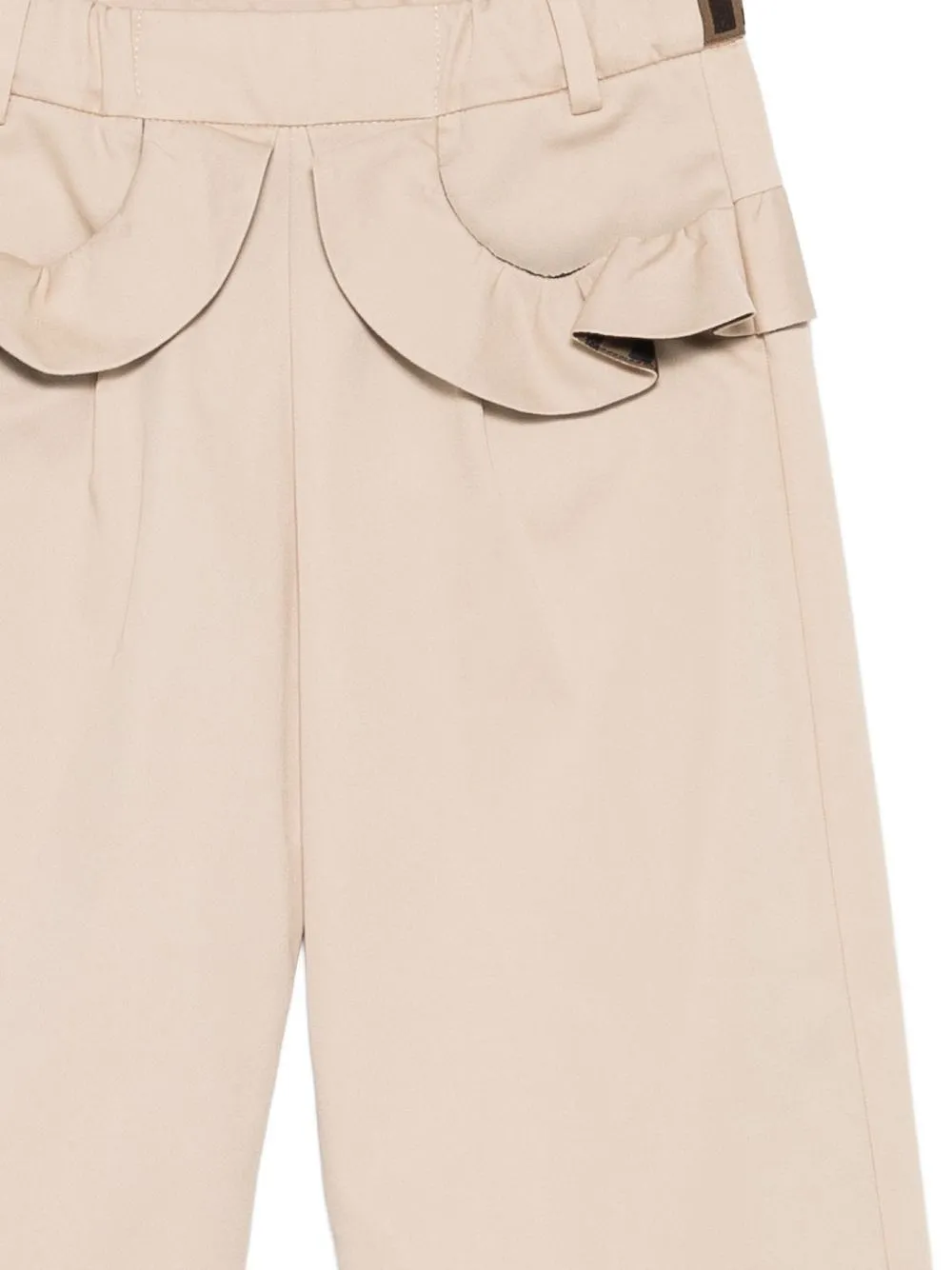 Fendi Kids Ruffled Wide Leg Pants