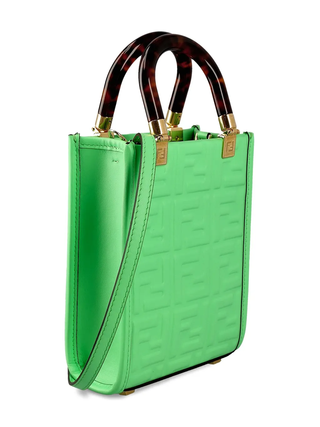 Fendi Sunshine Logo Embossed Mini Shoulder Bag