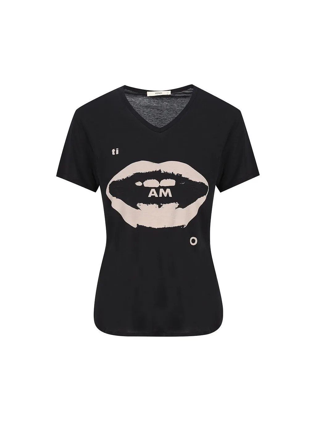 Fendi Ti Amo Printed V-Neck T-Shirt