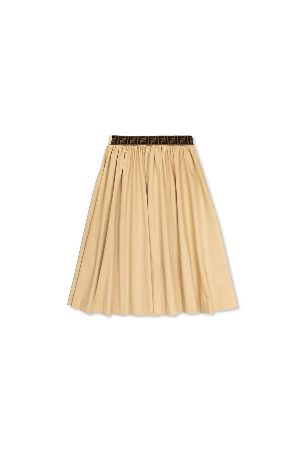Fendi Kids Stretch Gabardine Midi Skirt