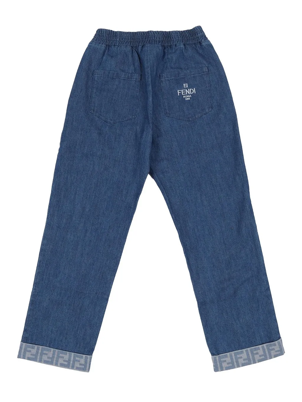 Fendi Kids Straight-Leg Elasticated Waistband Jeans