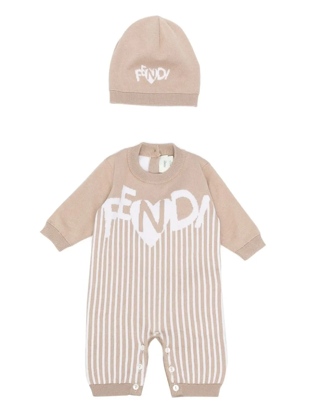 Fendi Kids Striped Babygrow Set