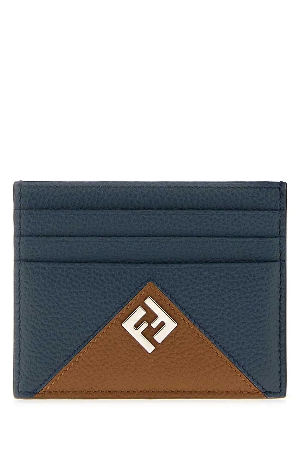 Fendi Triangular Logo Card Holder Wallet