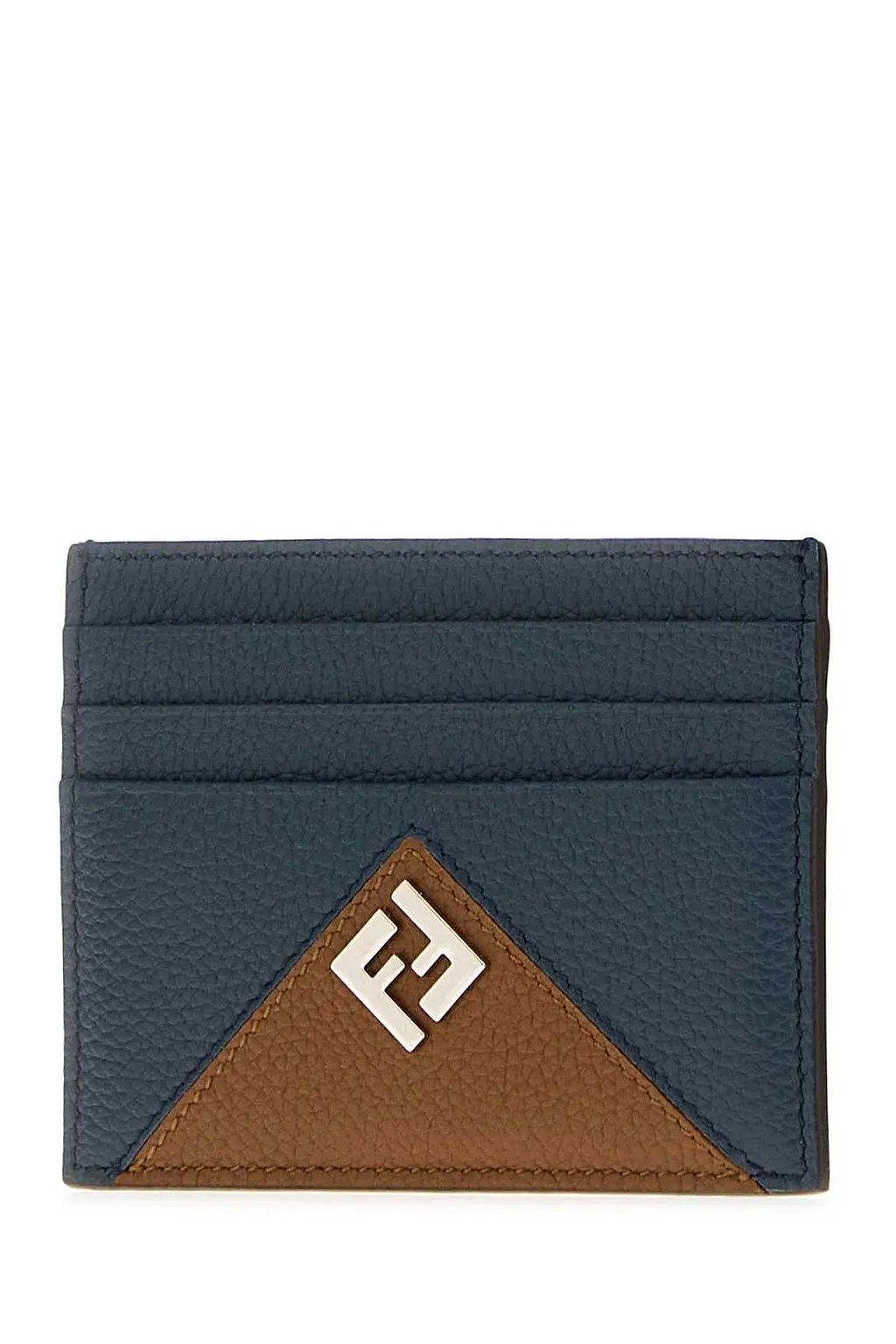 Fendi Triangular Logo Card Holder Wallet