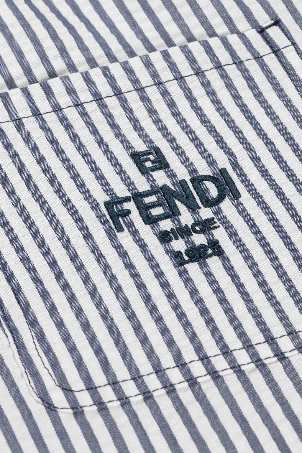 Fendi Kids Striped Seersucker Bermudas
