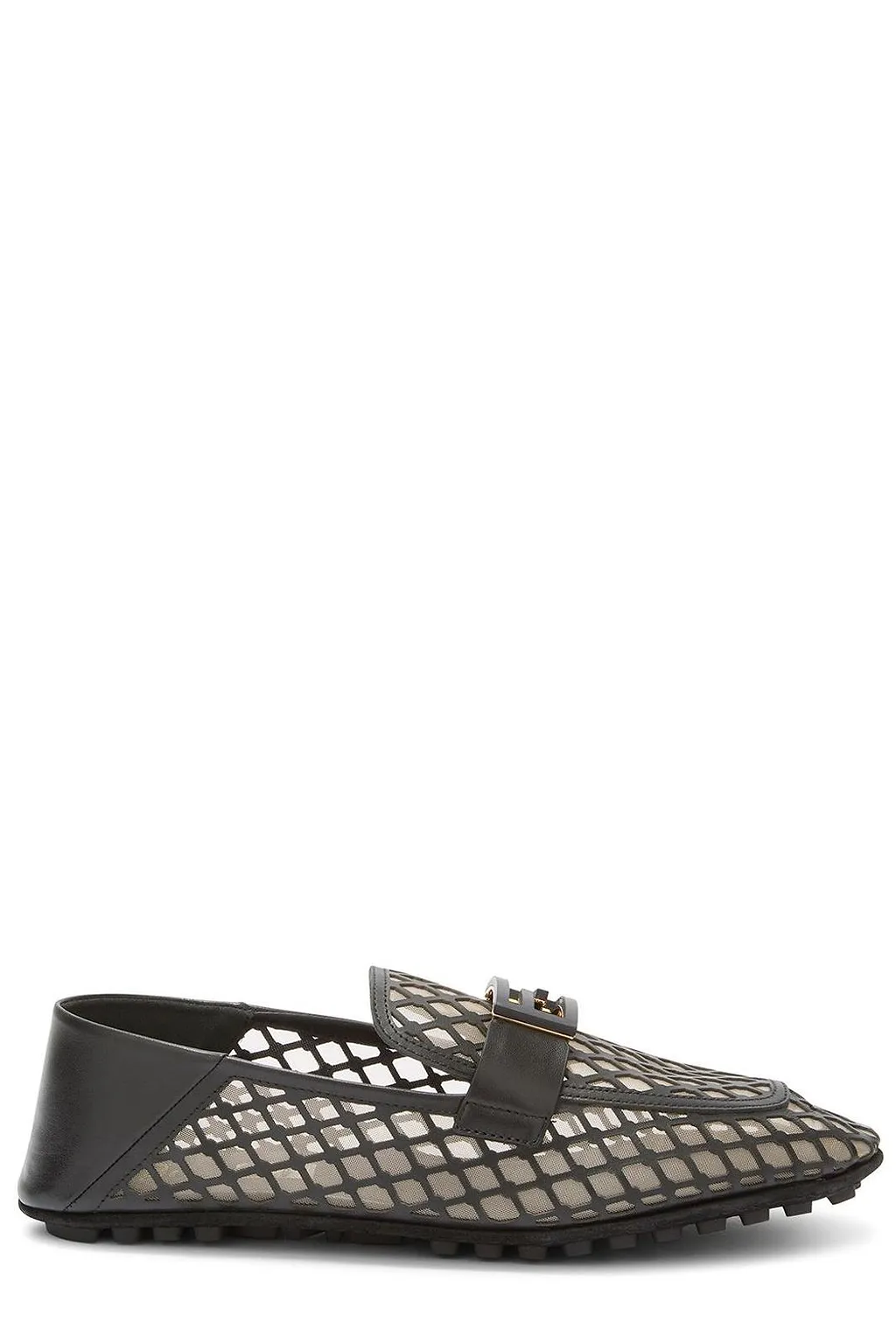 Fendi Tube Logo Flat Mules