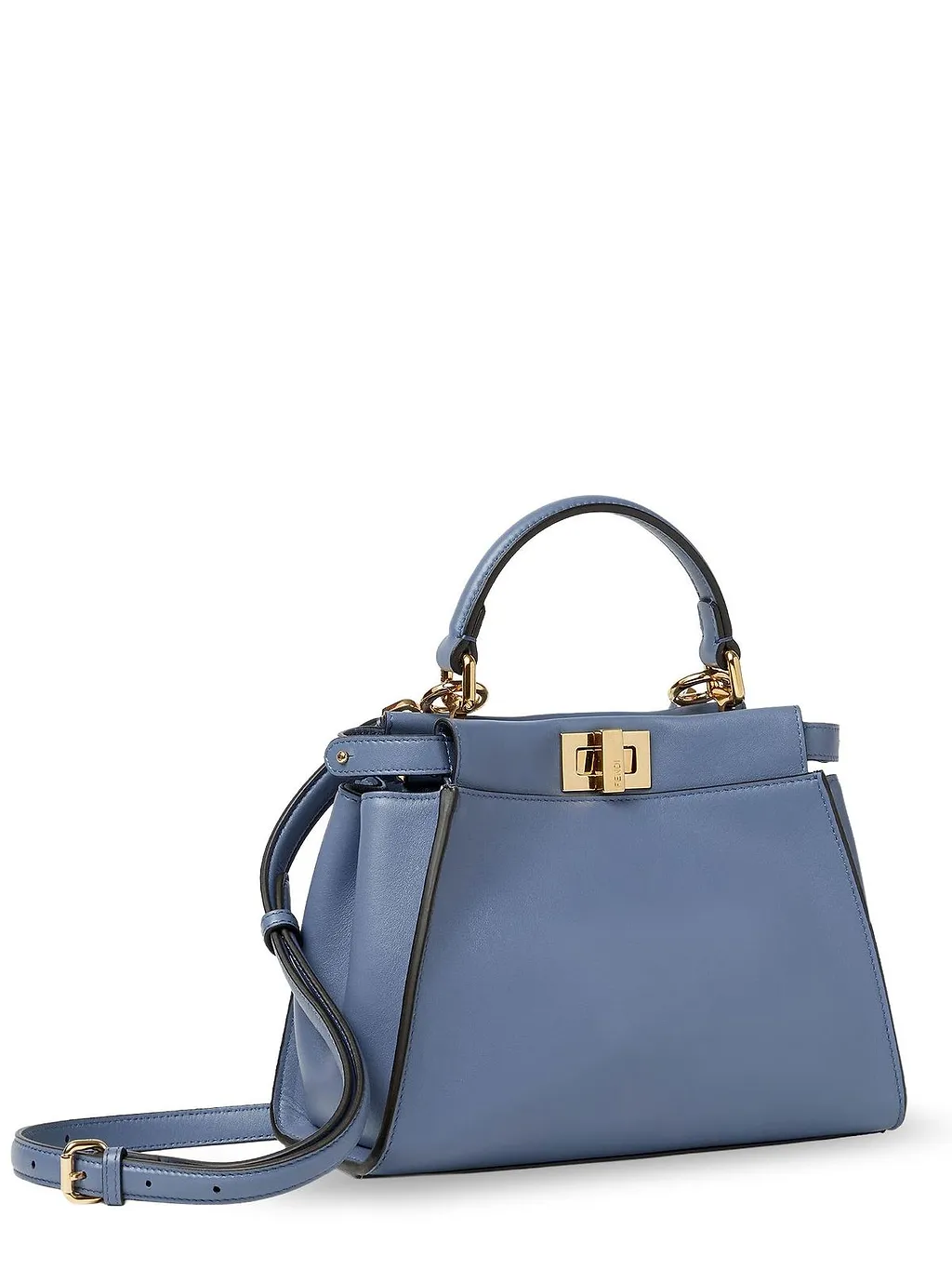 Fendi Turn-Lock Top Handle Shoulder Bag