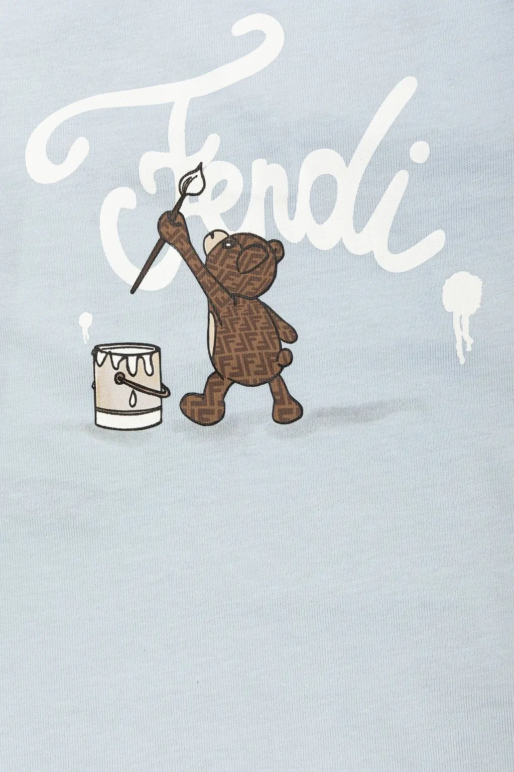 Fendi Kids Teddy Bear Printed T-Shirt