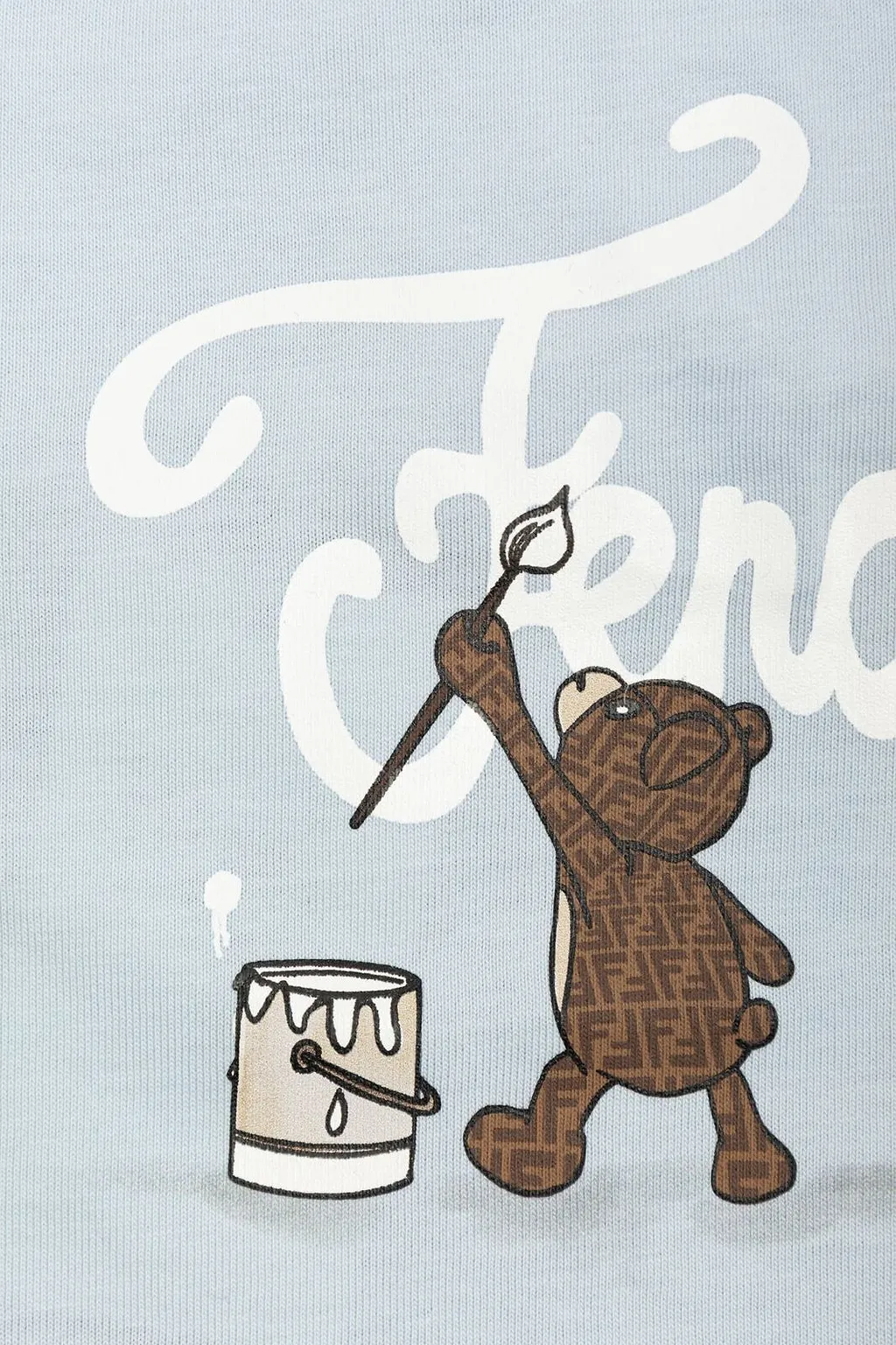 Fendi Kids Teddy Bear Printed T-Shirt