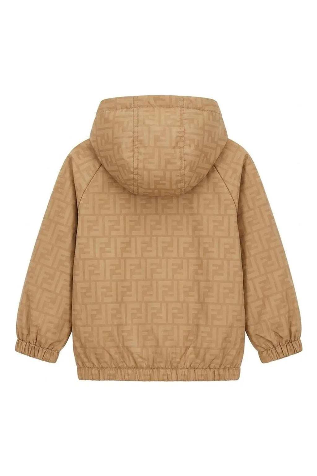 Fendi Kids Tone-On-Tone Logo Jacquard Windbreaker Jacket