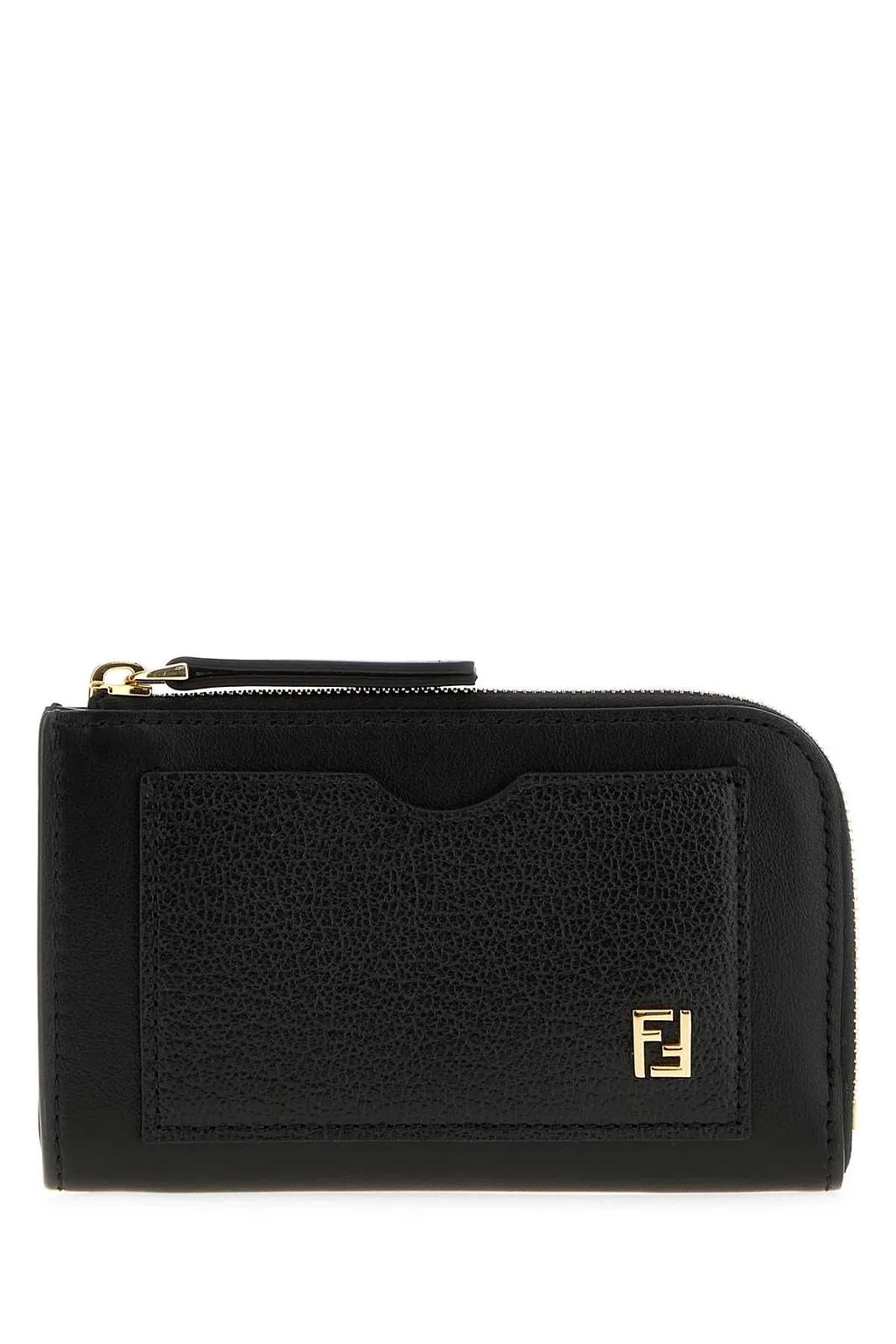 Fendi Vitello Grace Zip Card Holder Wallet