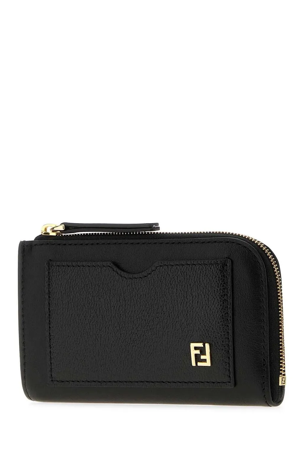 Fendi Vitello Grace Zip Card Holder Wallet