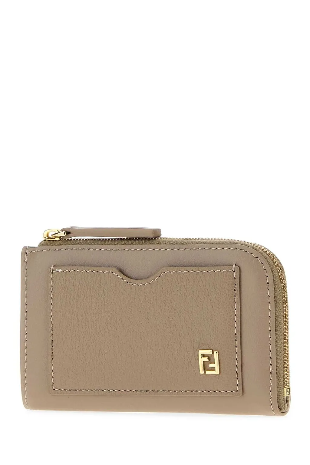 Fendi Vitello Grace Zip Card Holder Wallet
