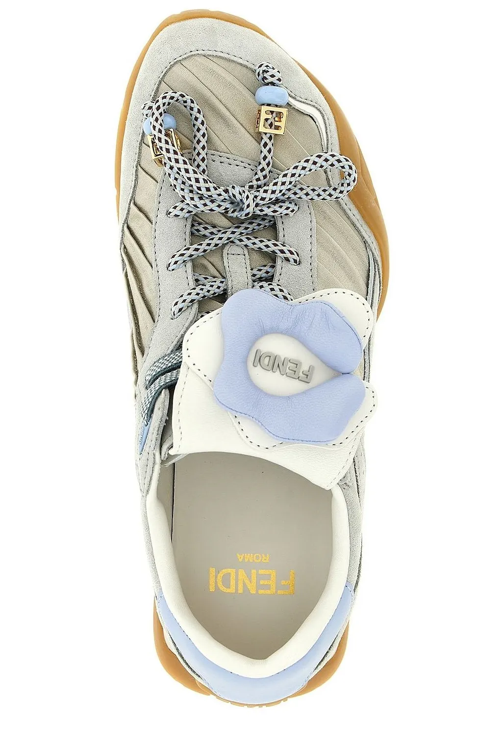 Fendi Wave Pulse Floral Tongue Sneakers
