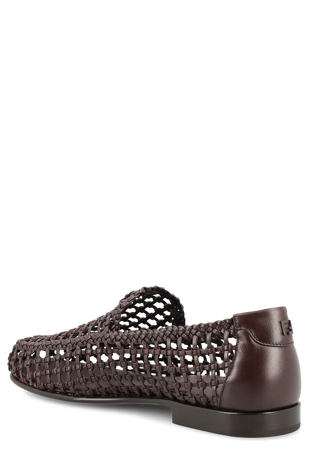 Fendi Woven Slip-On Loafers