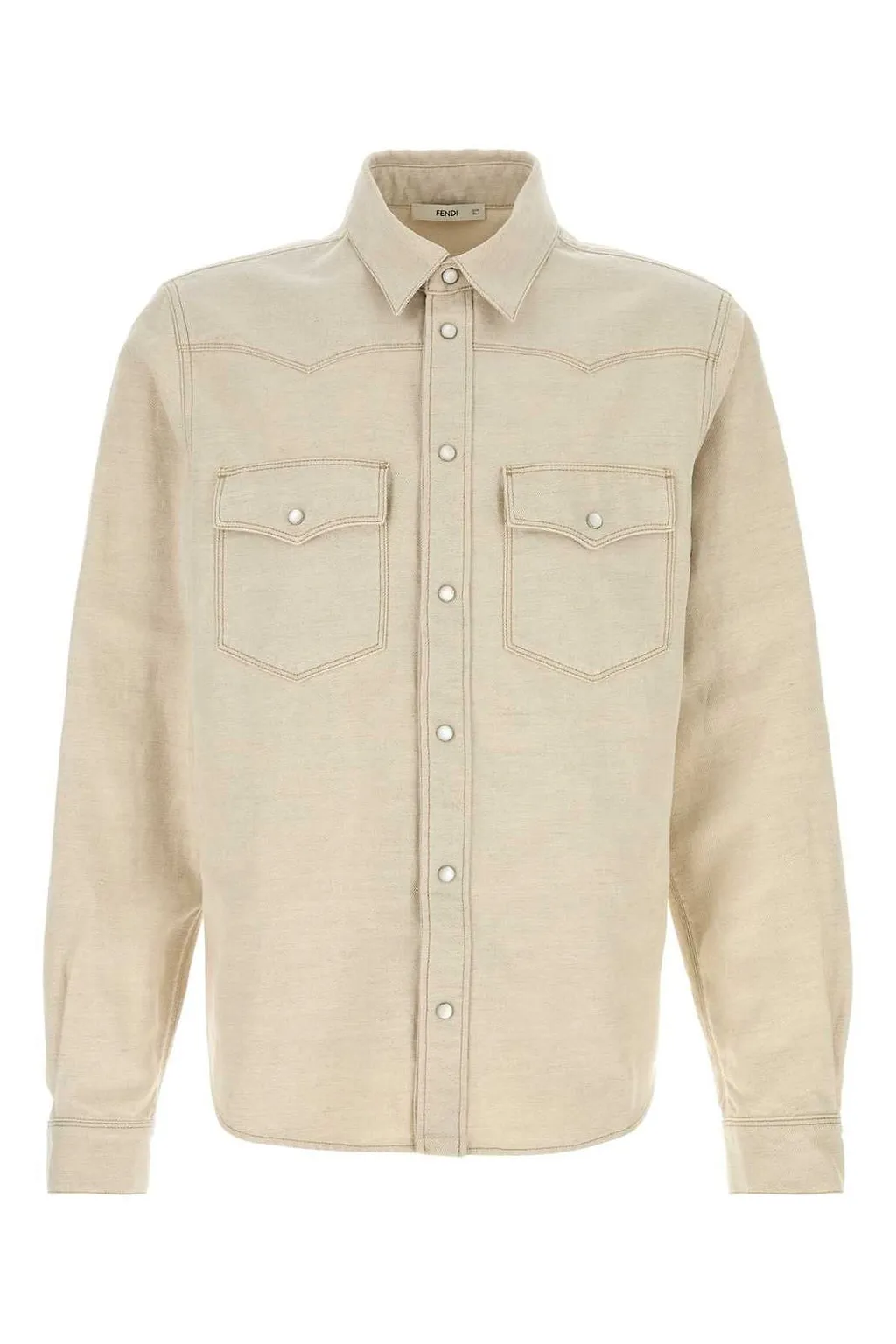 Fendi Long Sleeved Western Denim Shirt
