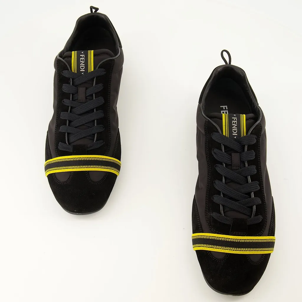 Fendi Wrap Stripe Low-Top Sneakers