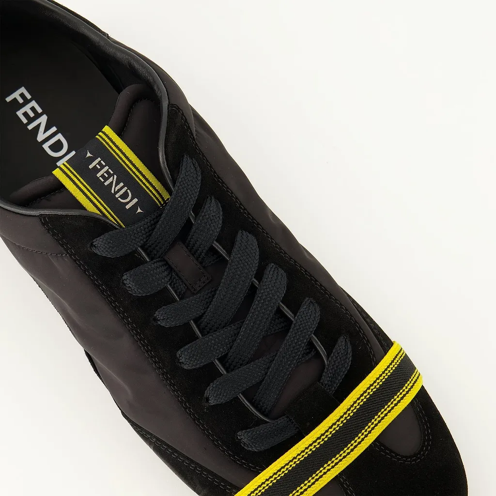 Fendi Wrap Stripe Low-Top Sneakers