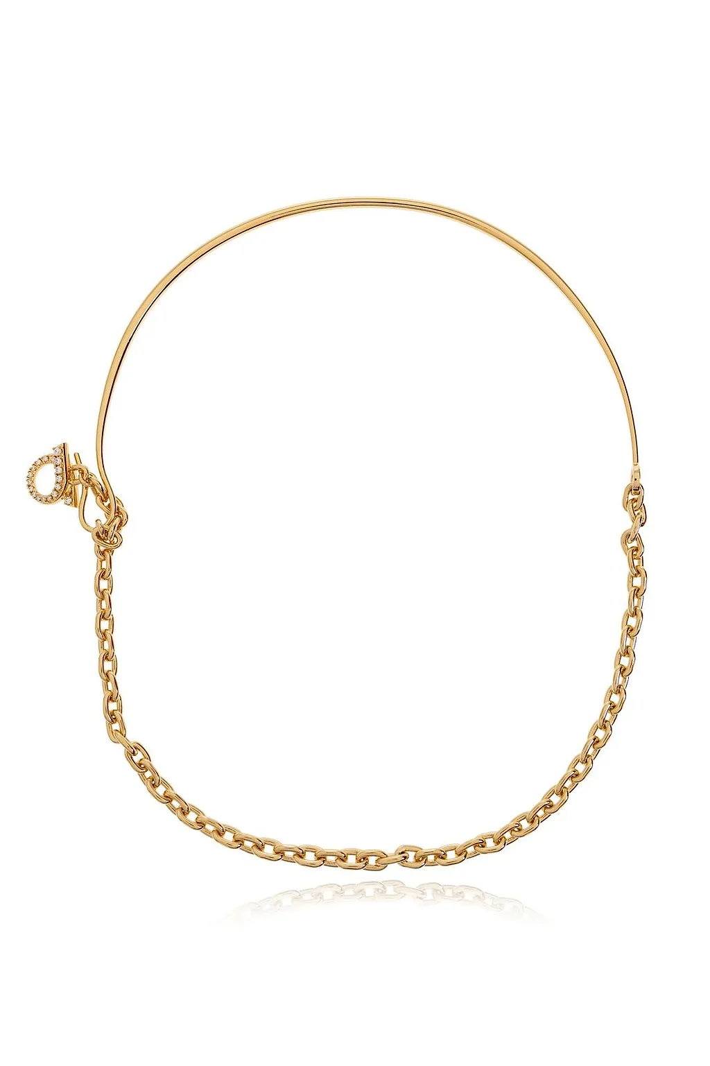 Ferragamo Gancini Embellished Chain Necklace