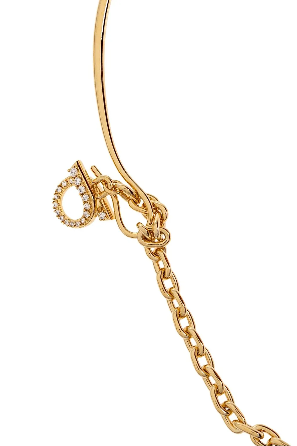 Ferragamo Gancini Embellished Chain Necklace