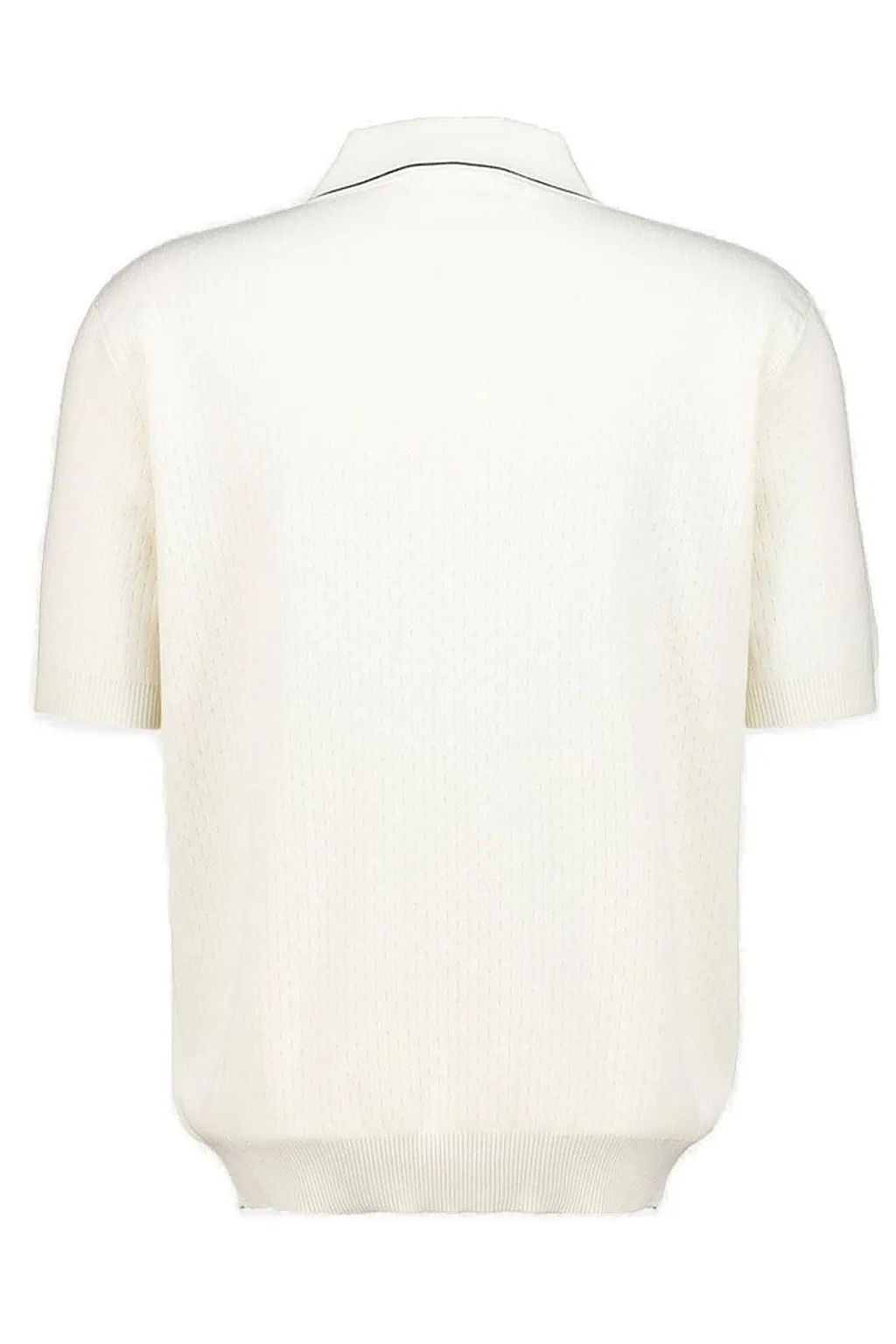 Fendi Ff-Motif Quarter Zip Short-Sleeve Polo Shirt