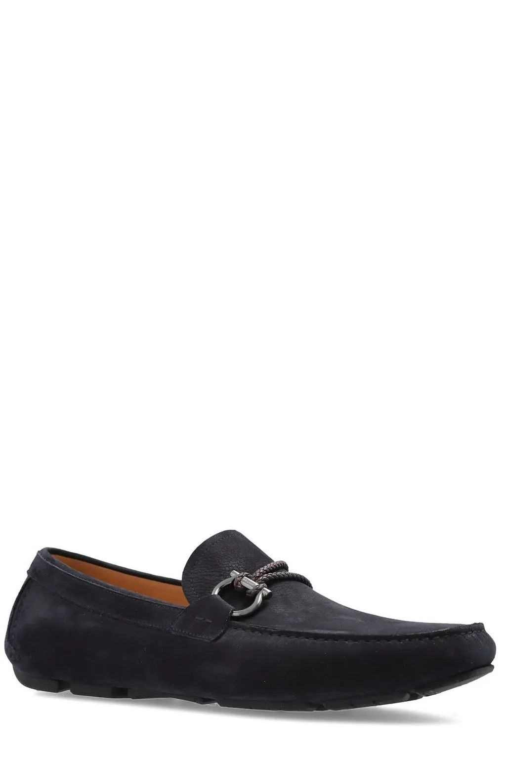 Ferragamo Gancini Ornament Driver Loafers