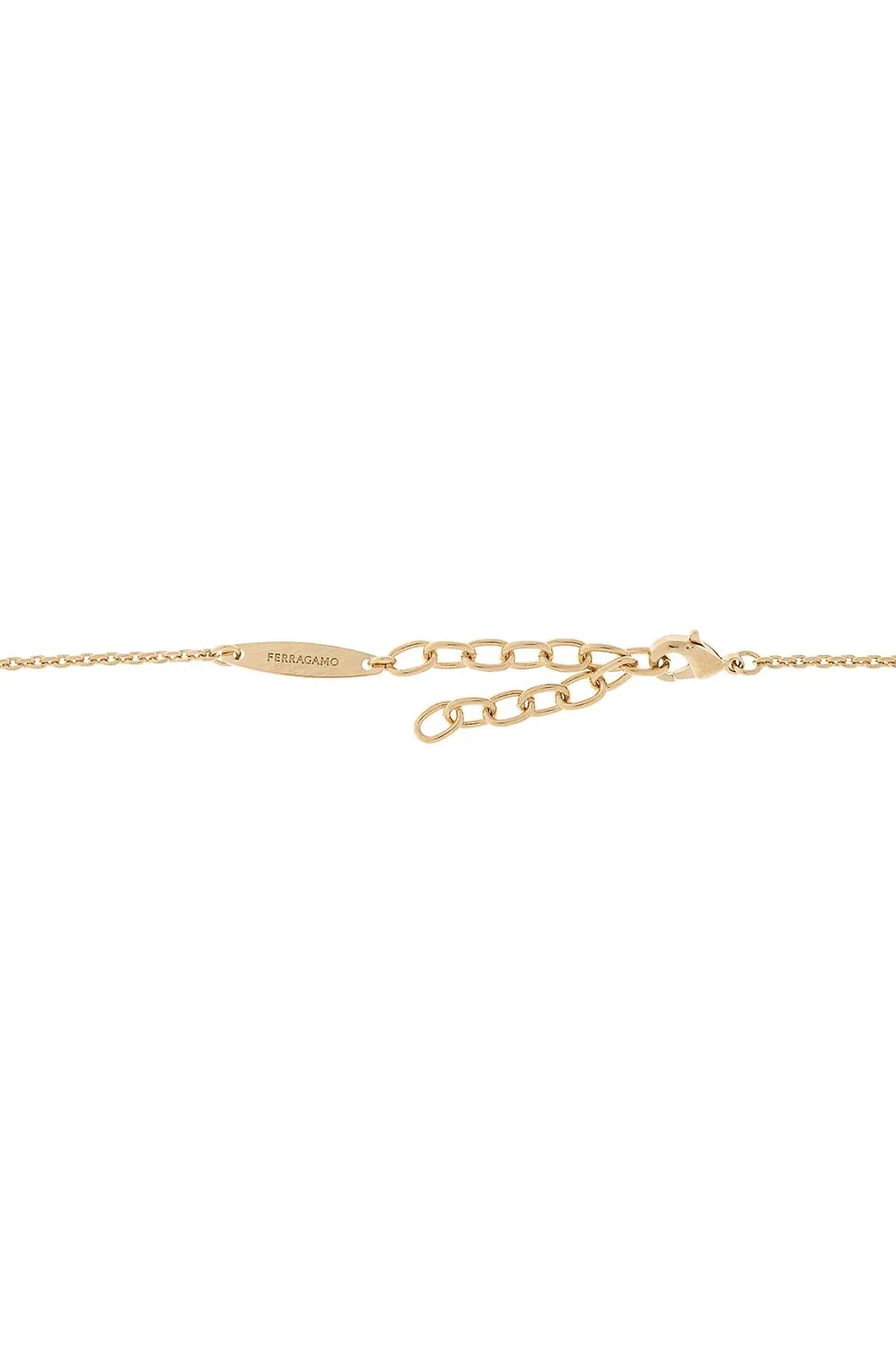 Ferragamo Crystal Embellished Four Gancini Pendant Necklace
