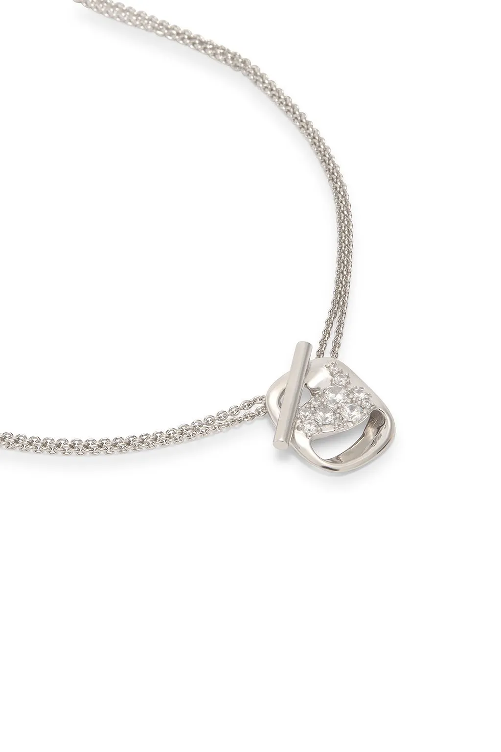 Ferragamo Crystal Pendant Necklace