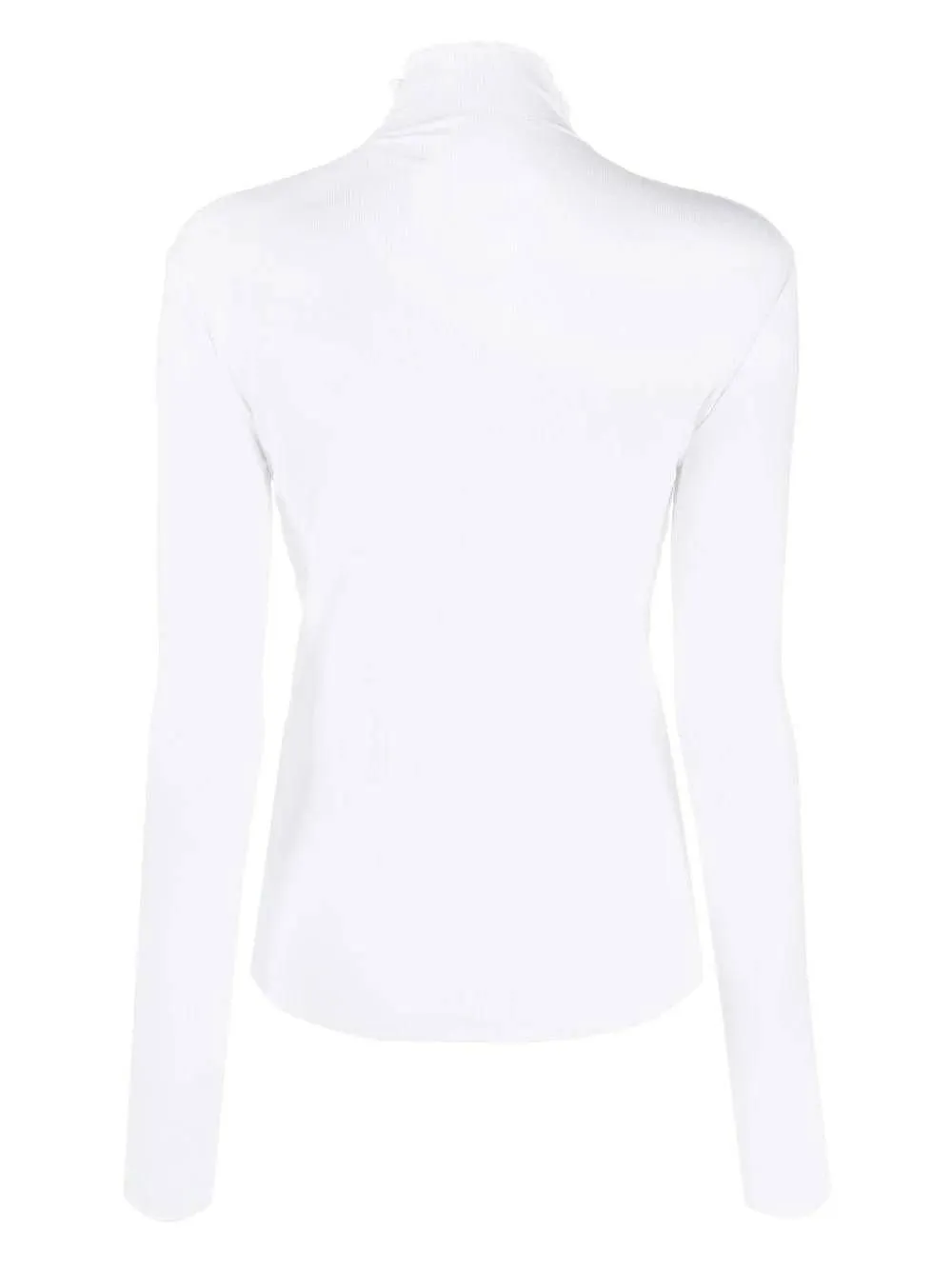 Ribbed Mock-Neck T-Shirt