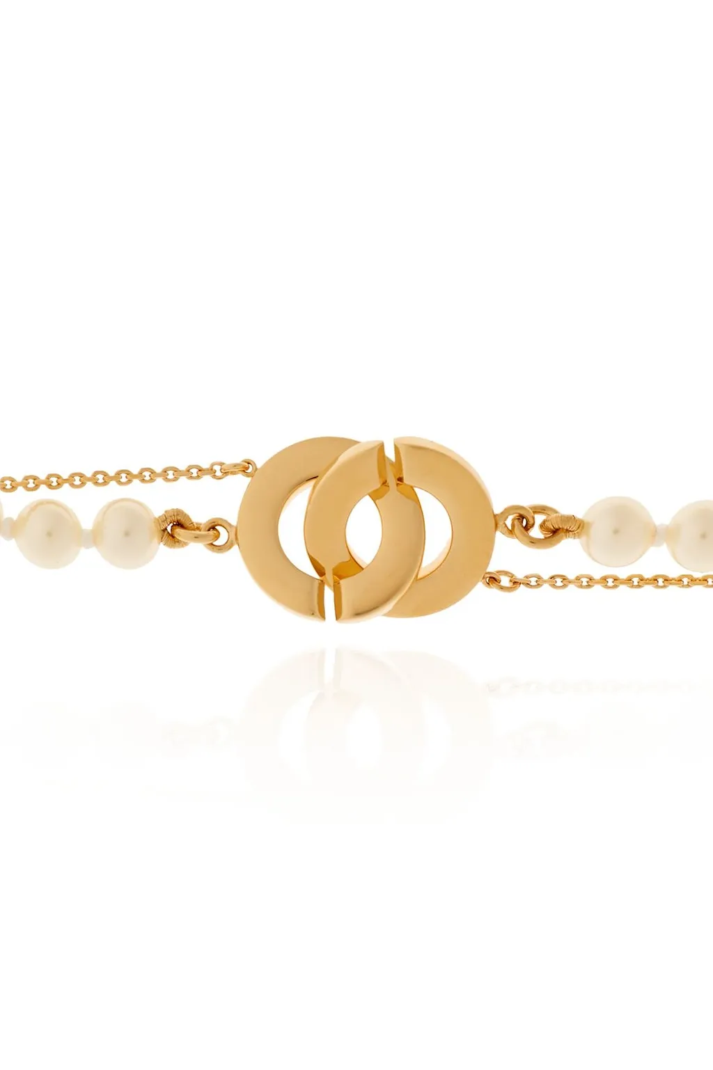 Ferragamo Double Strand Embellished Necklace