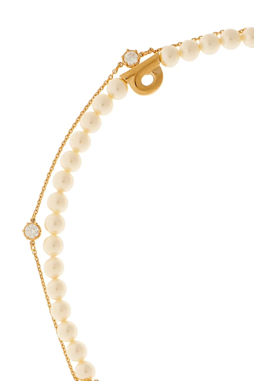 Ferragamo Double Strand Embellished Necklace
