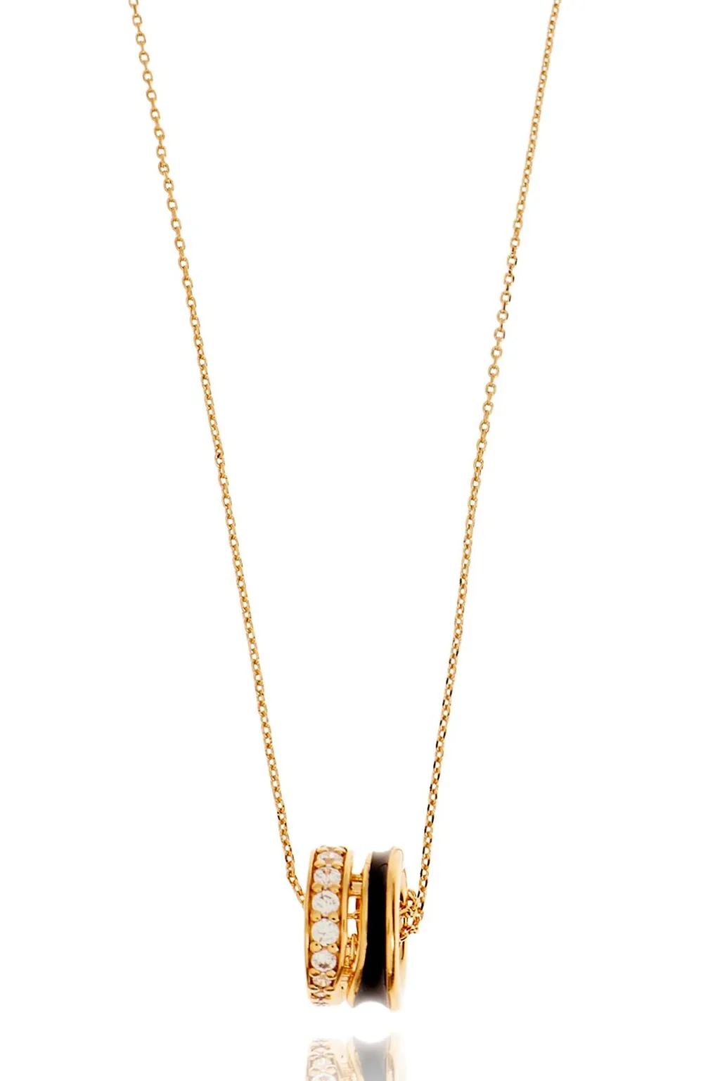 Ferragamo Ring Pendant Embellished Necklace