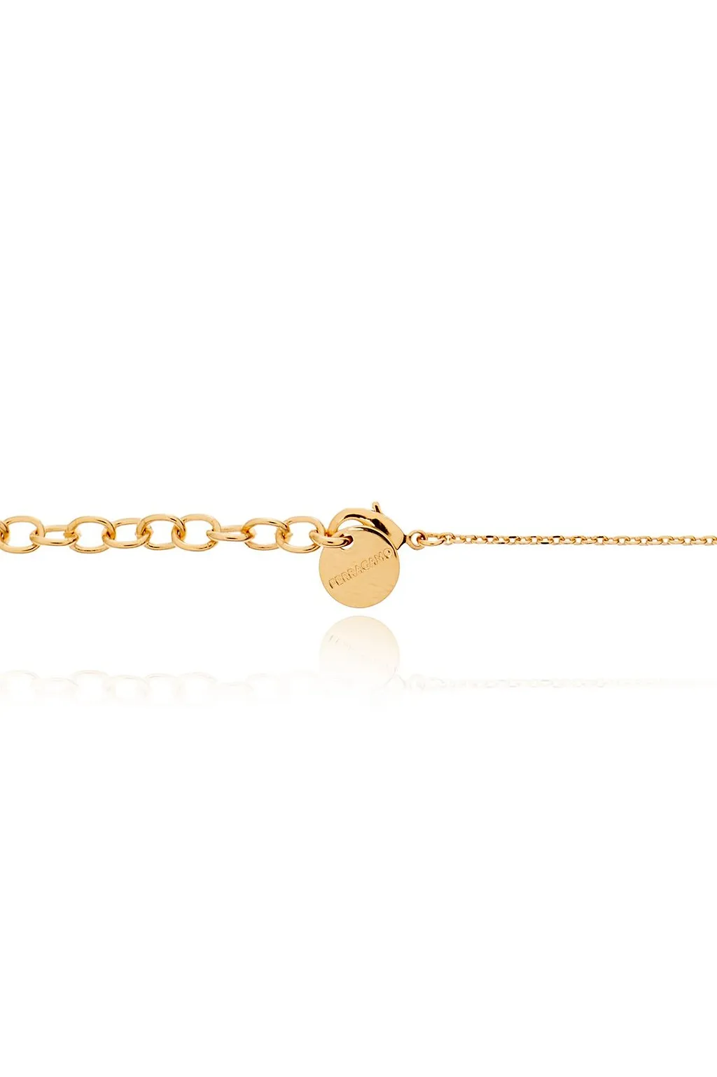 Ferragamo Ring Pendant Embellished Necklace
