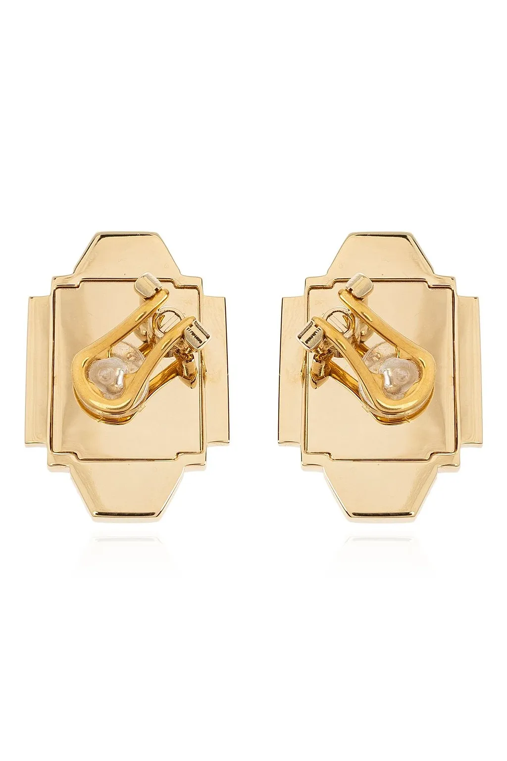 Geometric Crystal Clip-On Earrings