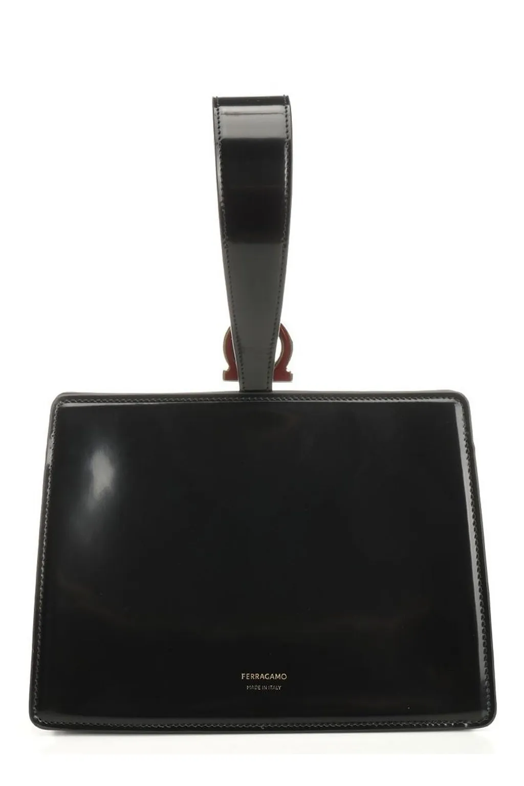 Logo Printed Wristband Clutch Bag