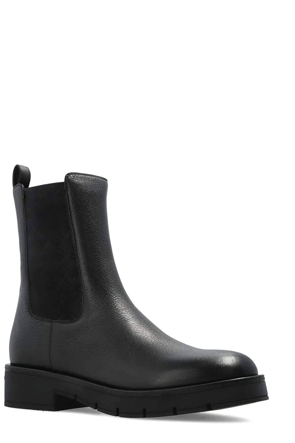 Ferragamo Monogram Jacquard Chelsea Boots