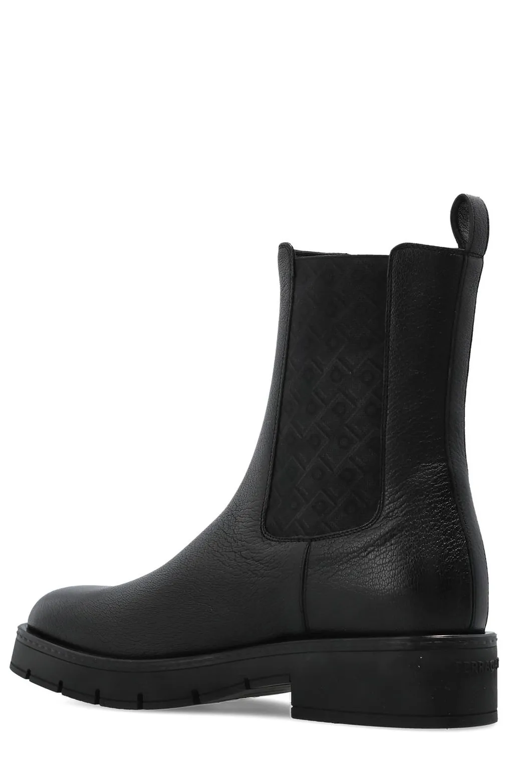 Ferragamo Monogram Jacquard Chelsea Boots
