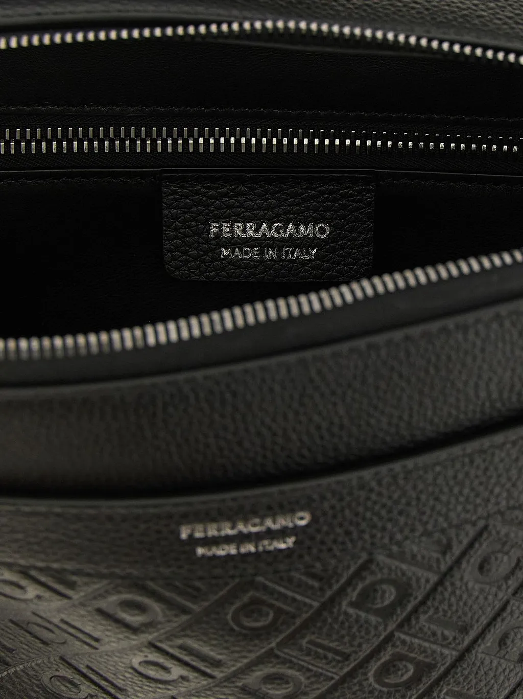 Ferragamo Monogram Embossed Messenger Bag