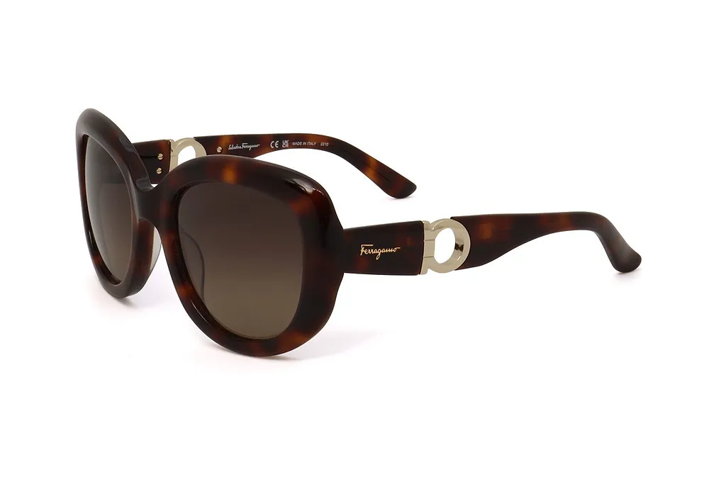 Ferragamo Eyewear Oval Frame Sunglasses