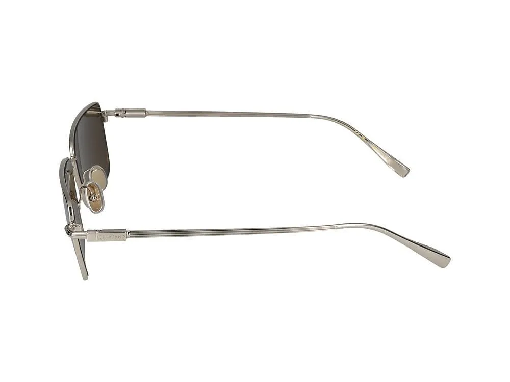 Ferragamo Eyewear Rectangular Metal Sunglasses