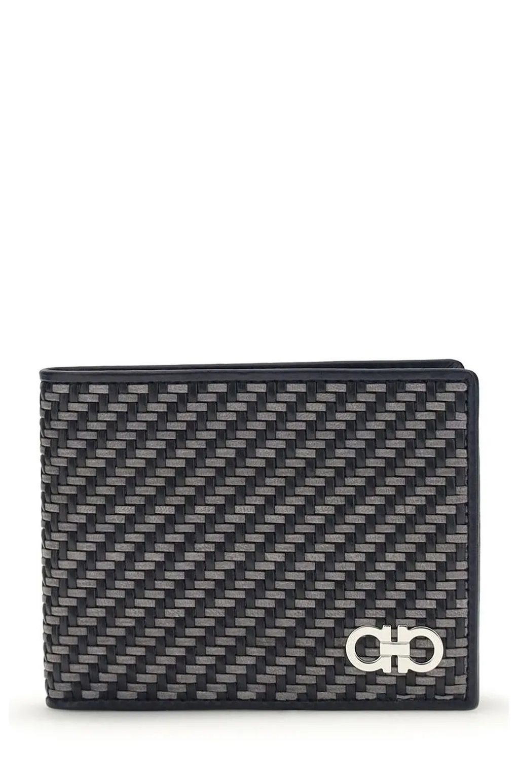 Ferragamo Thelattice Gancini Plaque Bifold Wallet