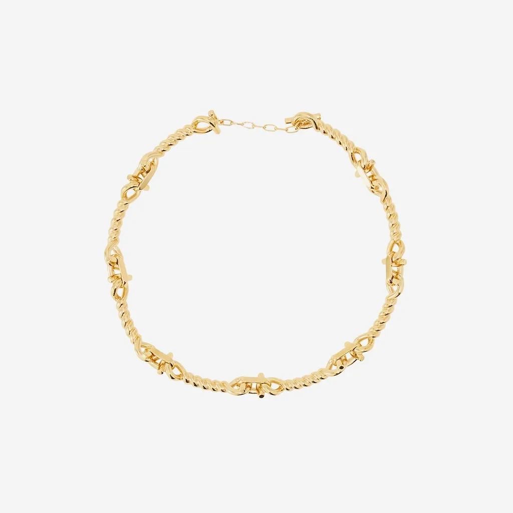 Ferragamo Twisted Chain Necklace